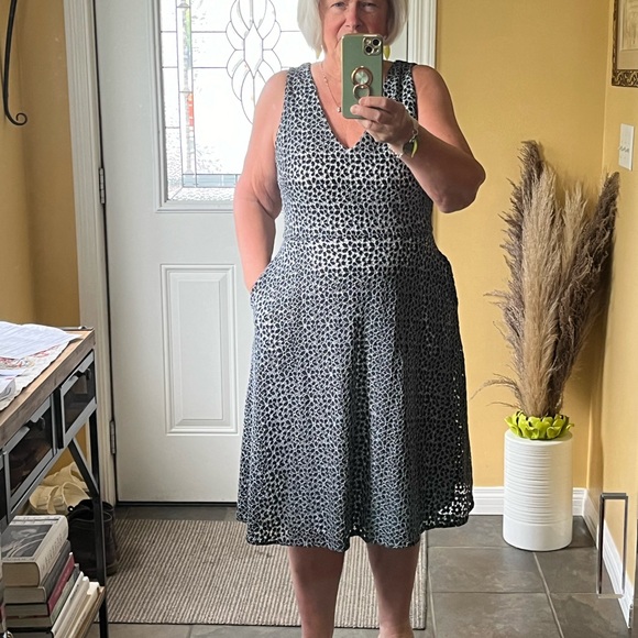 DKNY navy fit and flare dress. NWT - Picture 4 of 7